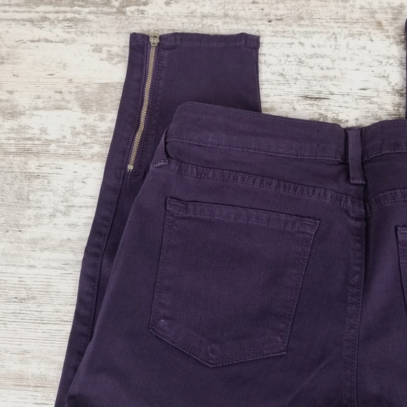 Purple ankle stretch petite jeans w/ ankle zippers - Picture 6 of 9